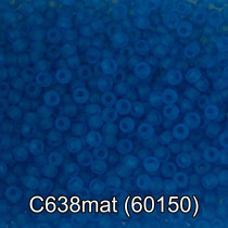 Бисер Чехия " GAMMA" круглый 3 10/ 0 2. 3 мм 5 г 1- й сорт C638mat св. синий мат. ( 60150 ) 