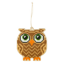 Кристальная ( алмазная) мозаика  " ФРЕЯ" ALVP- 002 подвеска " Сова" 10 х 9 см